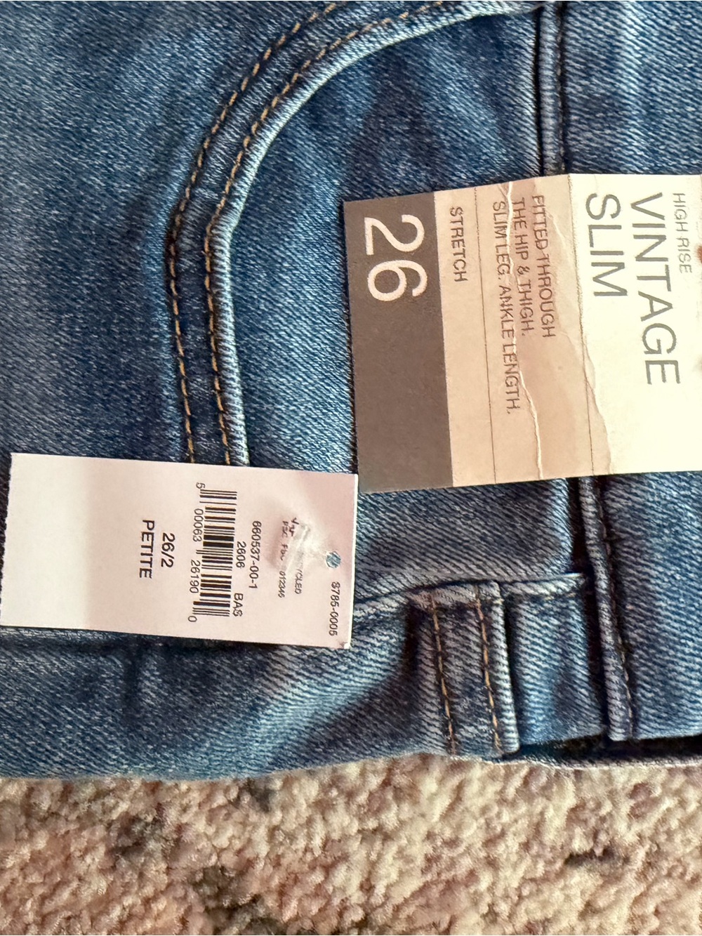 GAP Vintage Slim High-Rise Jeans - Blue